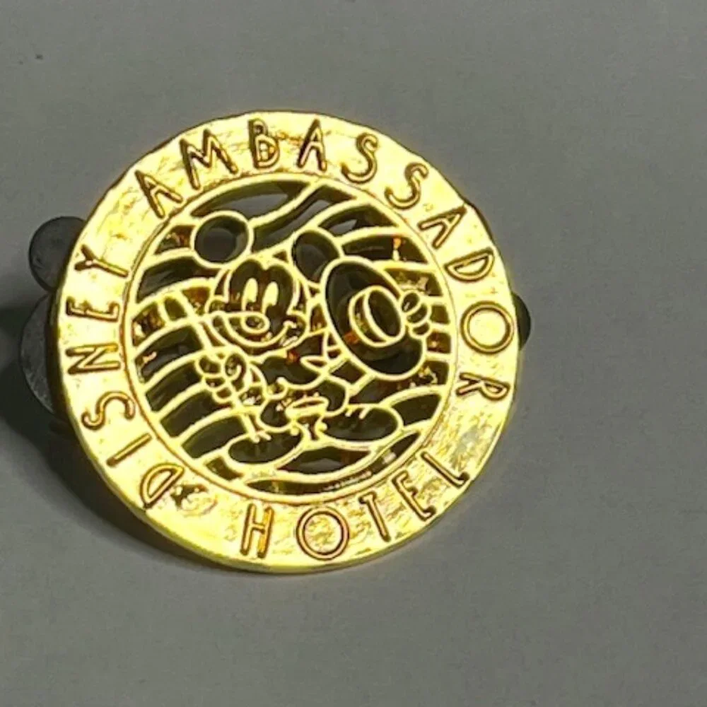 Tokyo Disney Resort Ambassador Hotel Mickey Mouse Gold Pin Badge Collection